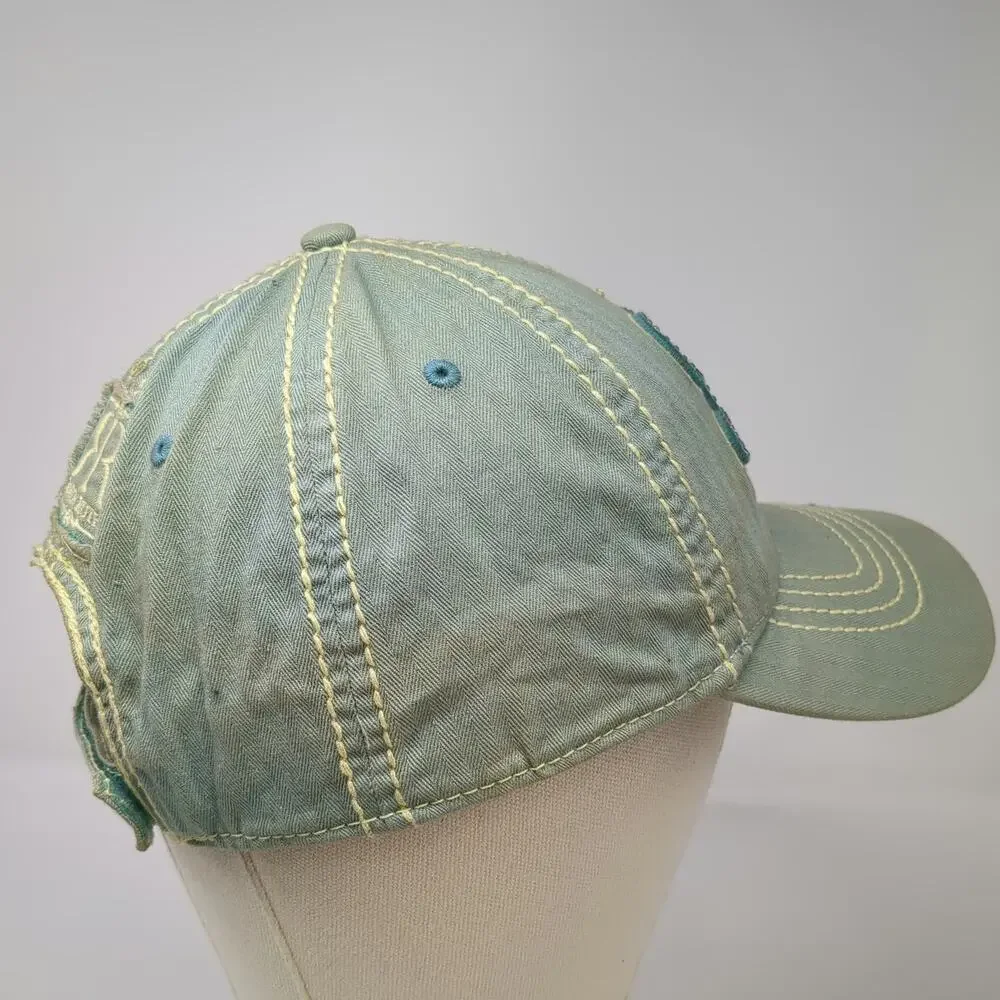 Robin Ruth Green One Size Baseball Cap Rhinestone LA Los Angeles Cotton Hat